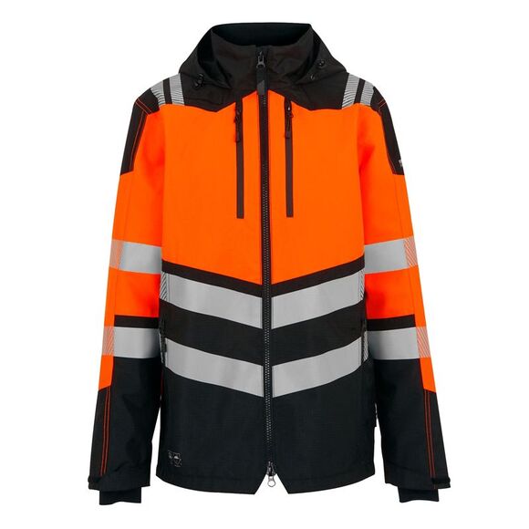 Regatta Professional Mens High-Vis Waterproof Jacket / Black/Orange